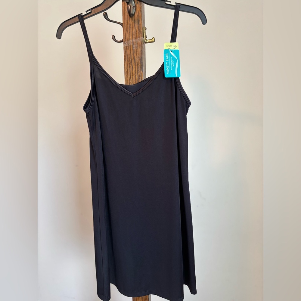 Vanity Fair Black Reversible Slip, NWT
